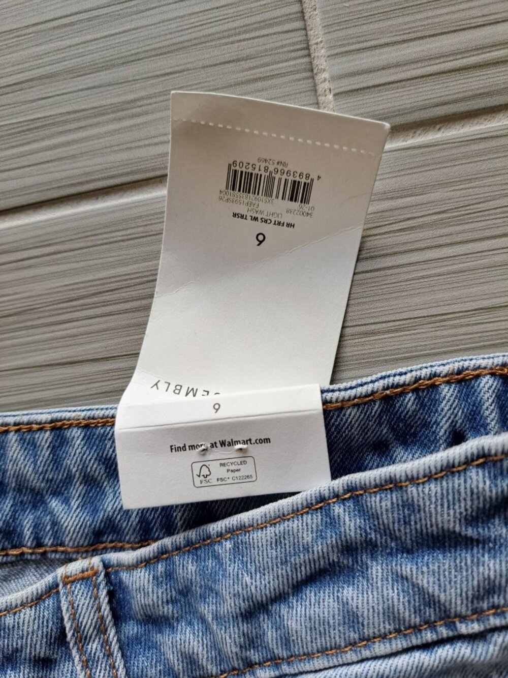 New Size 6 Wide Leg Free Assembly Womens High-Rise Light Wash Denim Jeans Tags - Picture 3 of 13